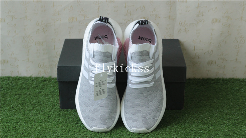 Adidas NMD R2 Primeknit Grey Pink BY9520 Real Boost